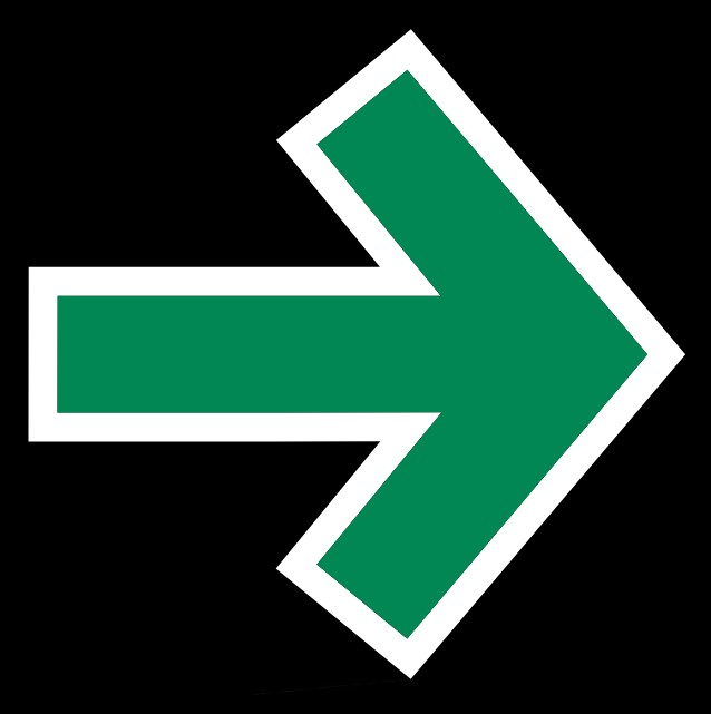German Grünpfeil (green arrow) sign